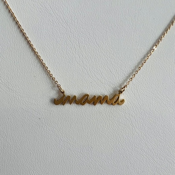 Gold Dipped "Mama" Necklace - Picture 1 of 2
